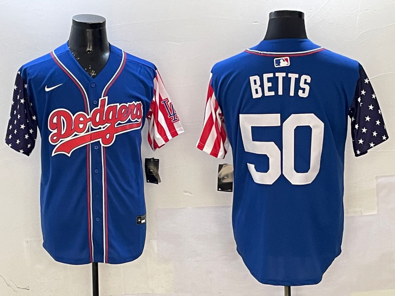Men's Los Angeles Dodgers Mookie Betts #50 Royal Jersey